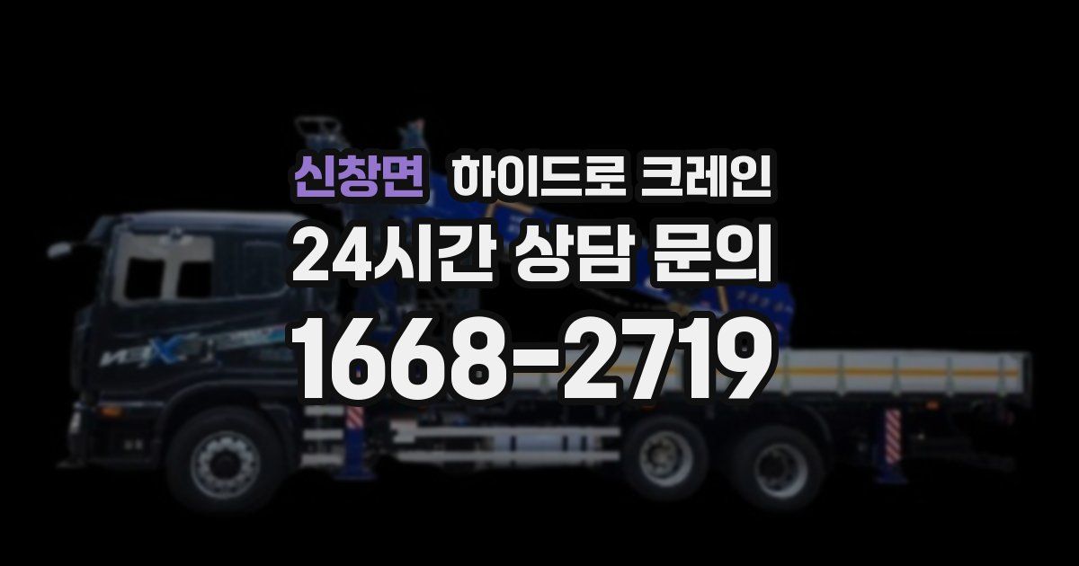 신창면 하이드로 크레인