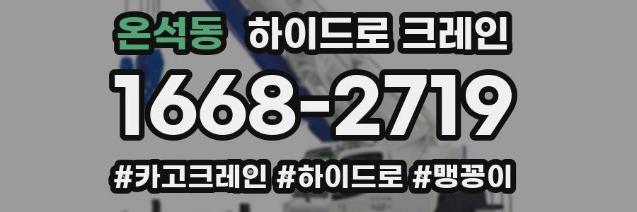 온석동 하이드로 크레인