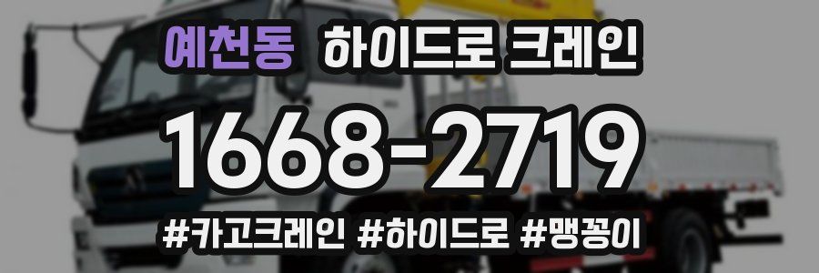 예천동 하이드로 크레인