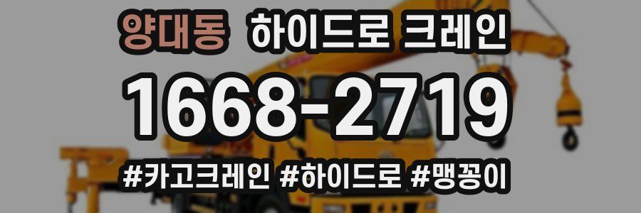 양대동 하이드로 크레인