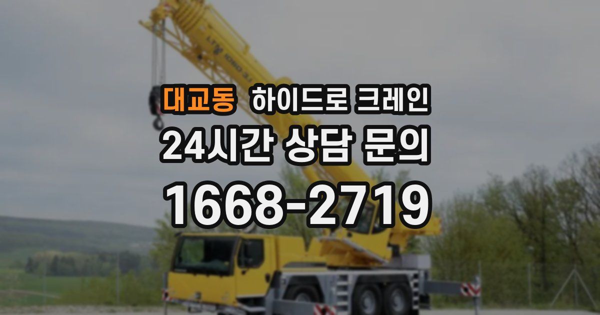 대교동 하이드로 크레인