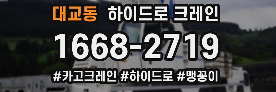 대교동 하이드로 크레인