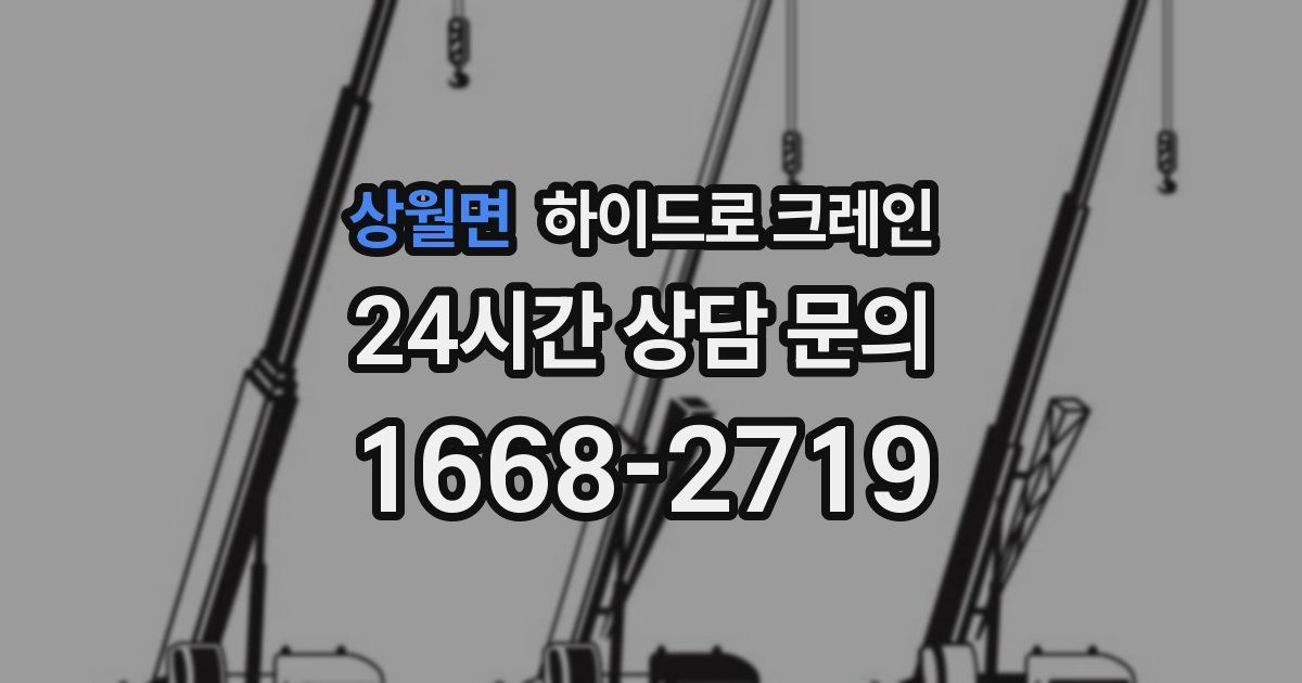 상월면 하이드로 크레인