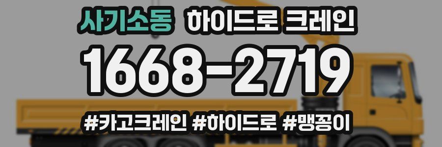 사기소동 하이드로 크레인