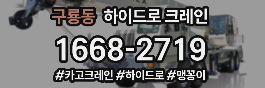 구룡동 하이드로 크레인