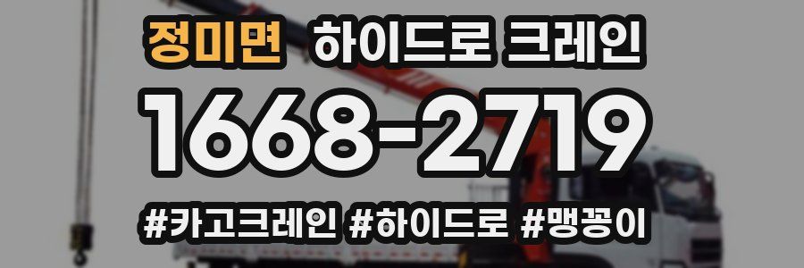 정미면 하이드로 크레인