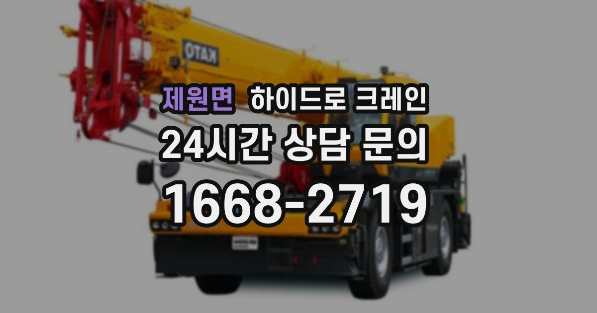 제원면 하이드로 크레인