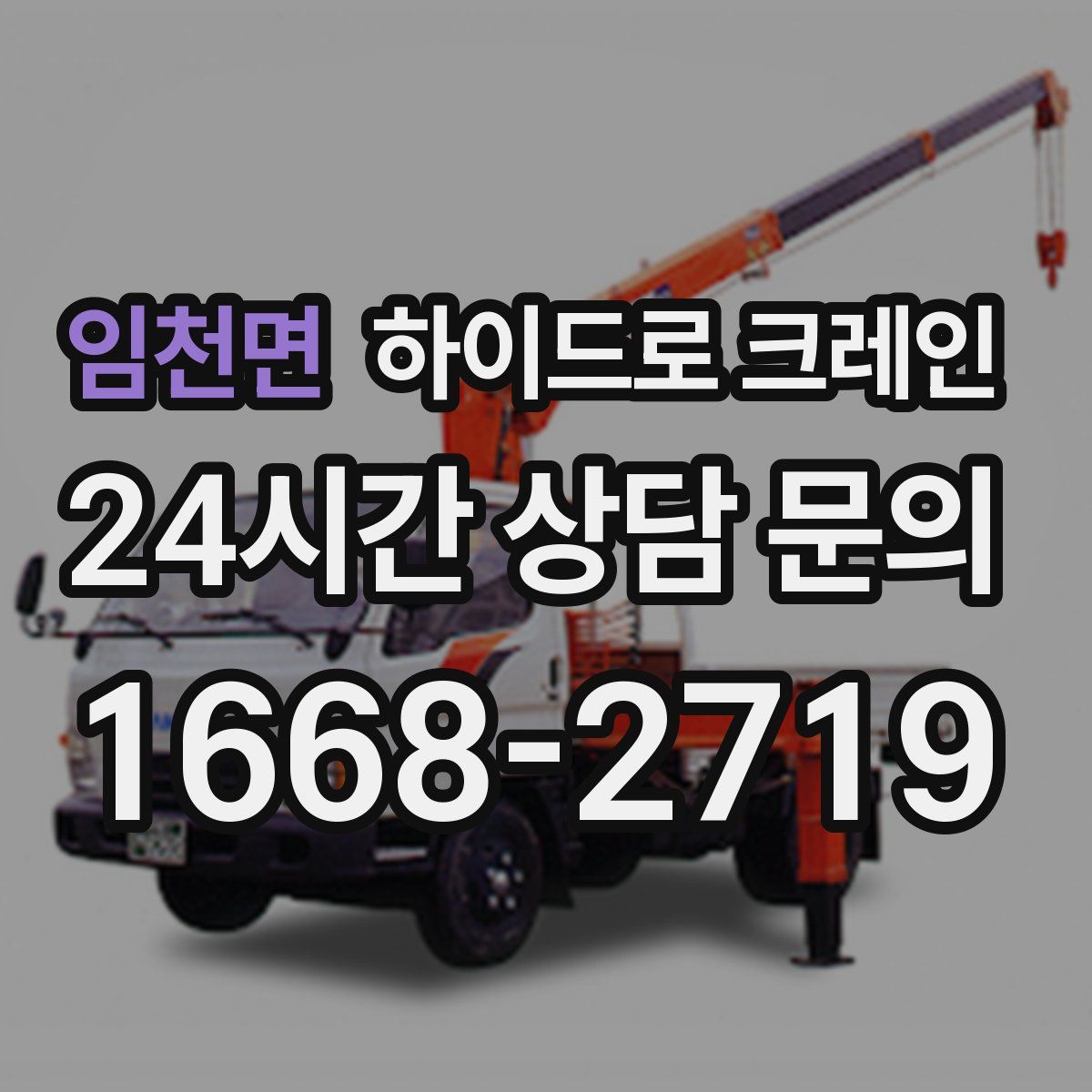 임천면 하이드로 크레인