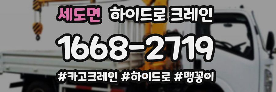 세도면 하이드로 크레인