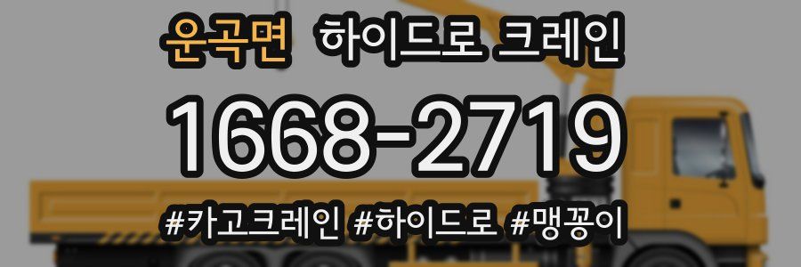 운곡면 하이드로 크레인