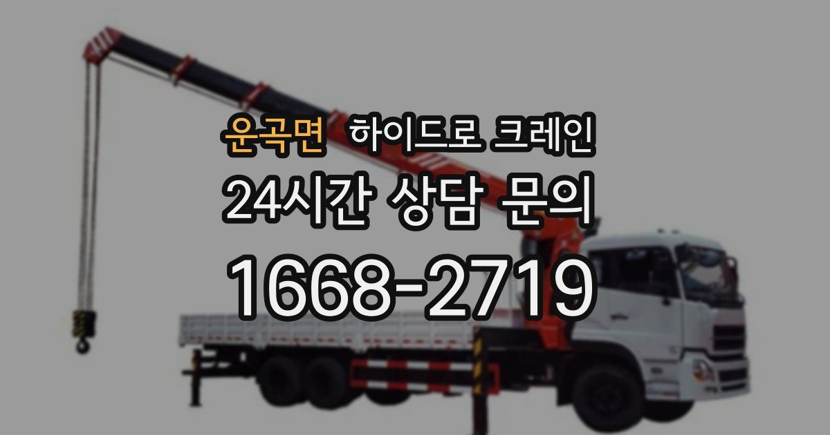 운곡면 하이드로 크레인