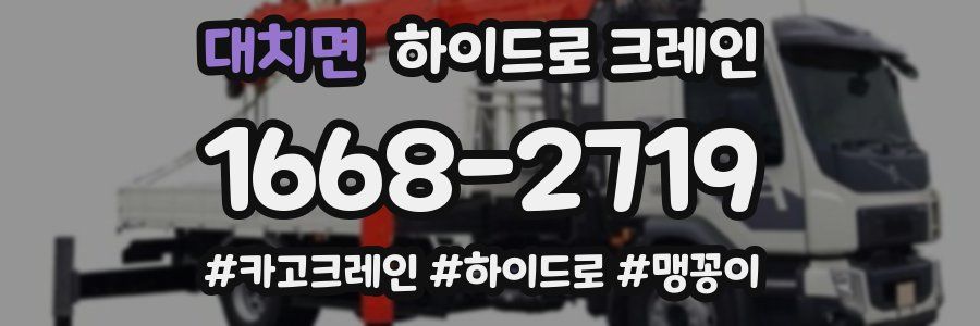 대치면 하이드로 크레인