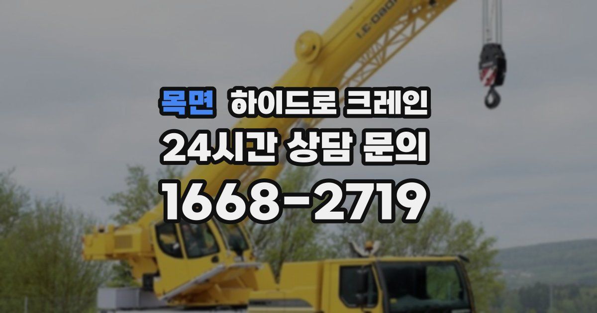 목면 하이드로 크레인