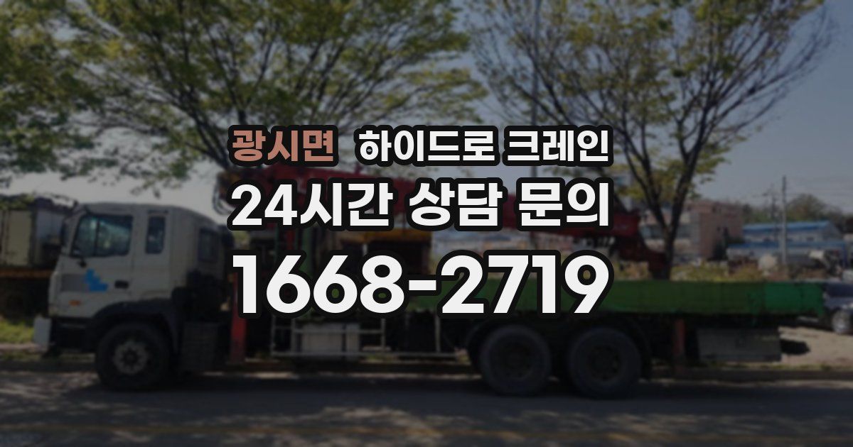 광시면 하이드로 크레인