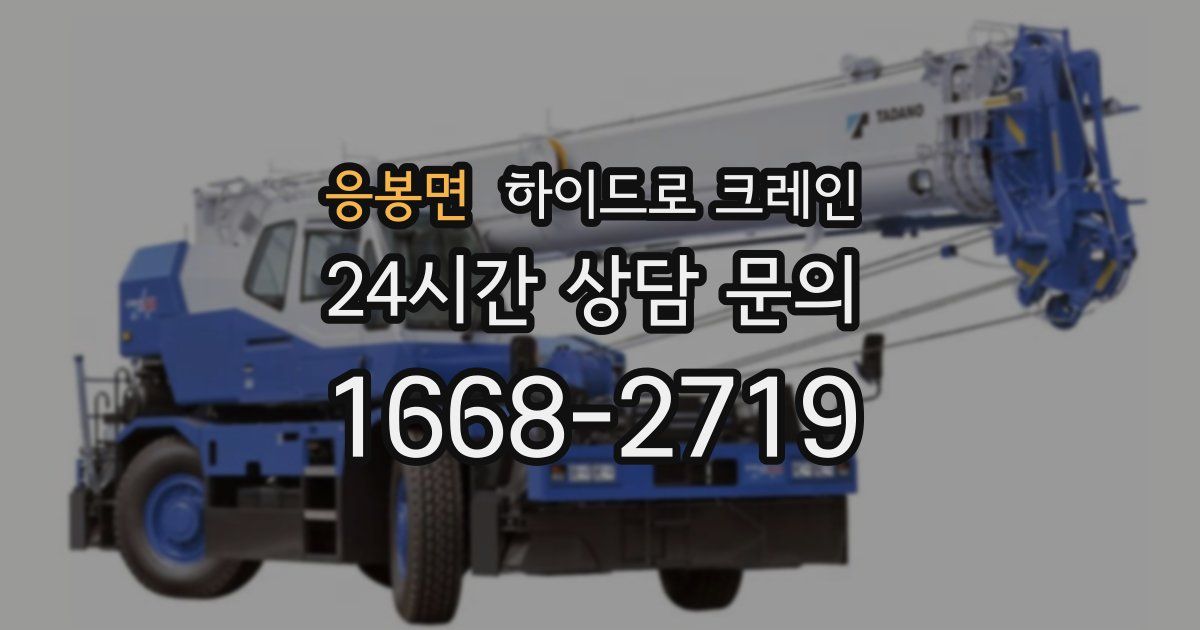 응봉면 하이드로 크레인