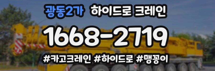 광동2가 하이드로 크레인