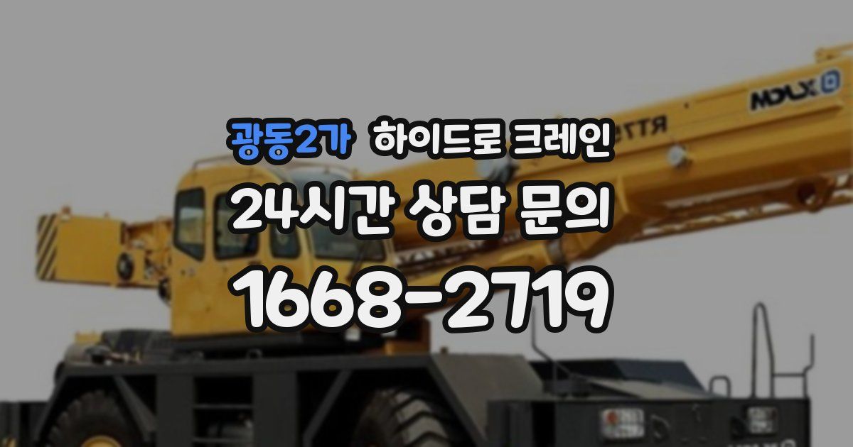 광동2가 하이드로 크레인