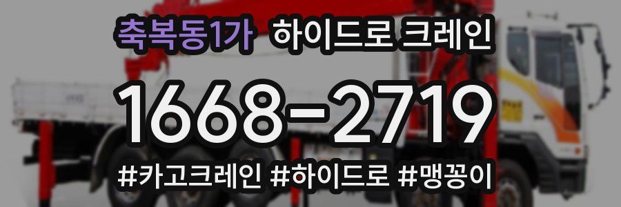 축복동1가 하이드로 크레인