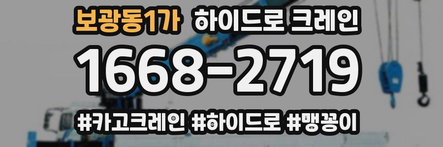 보광동1가 하이드로 크레인