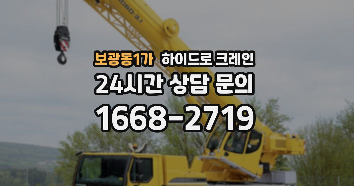 보광동1가 하이드로 크레인