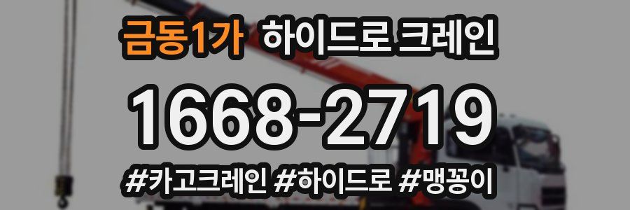 금동1가 하이드로 크레인