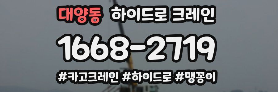 대양동 하이드로 크레인