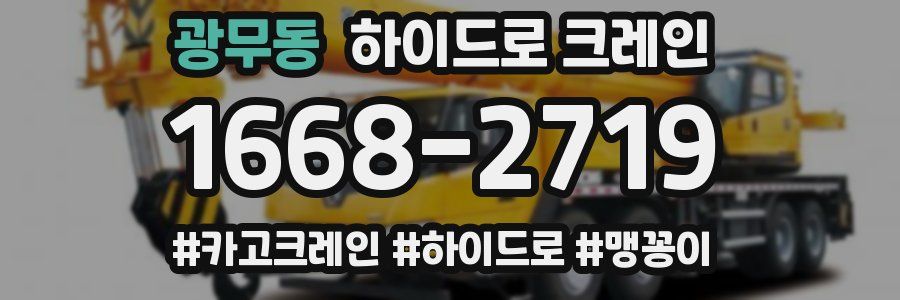 광무동 하이드로 크레인