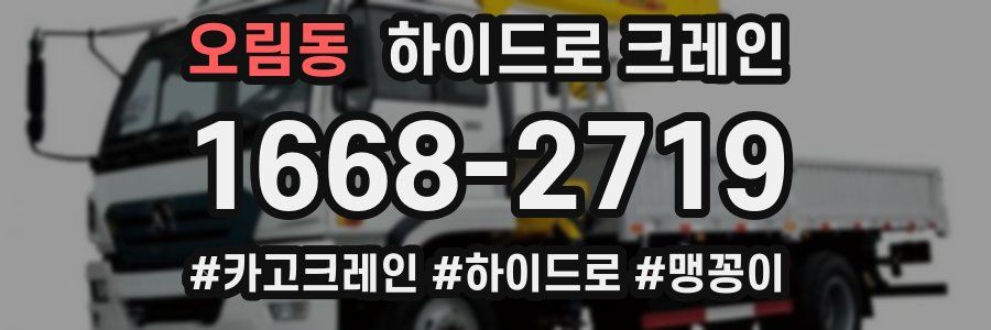 오림동 하이드로 크레인