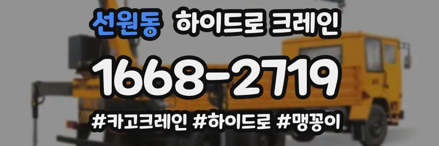 선원동 하이드로 크레인