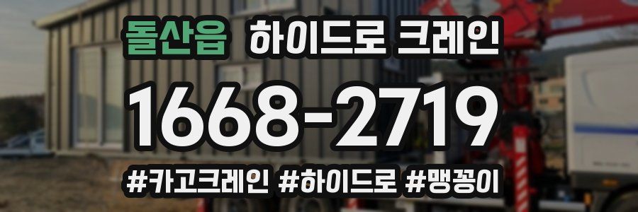 돌산읍 하이드로 크레인