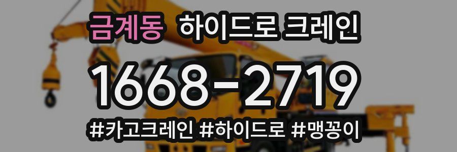 금계동 하이드로 크레인