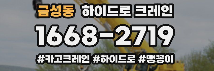 금성동 하이드로 크레인