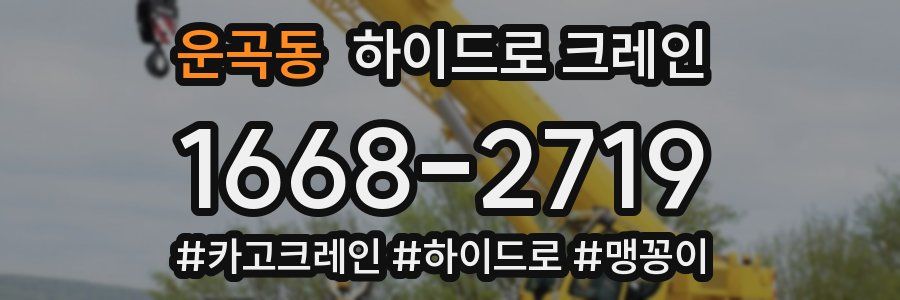 운곡동 하이드로 크레인