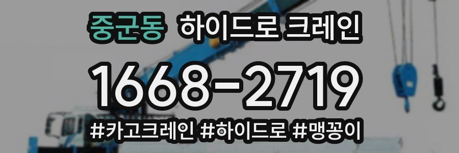 중군동 하이드로 크레인