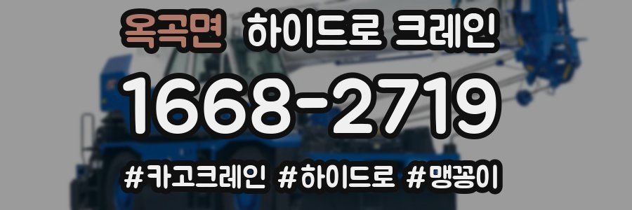 옥곡면 하이드로 크레인