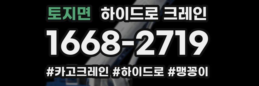 토지면 하이드로 크레인