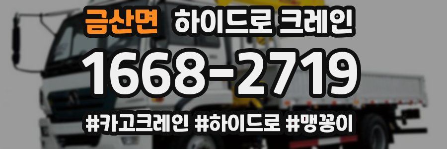 금산면 하이드로 크레인