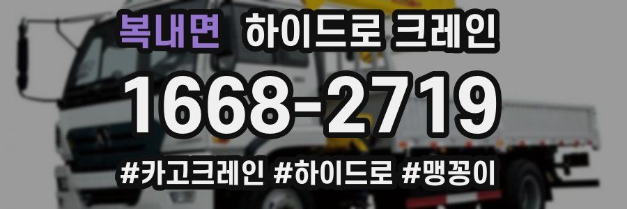 복내면 하이드로 크레인