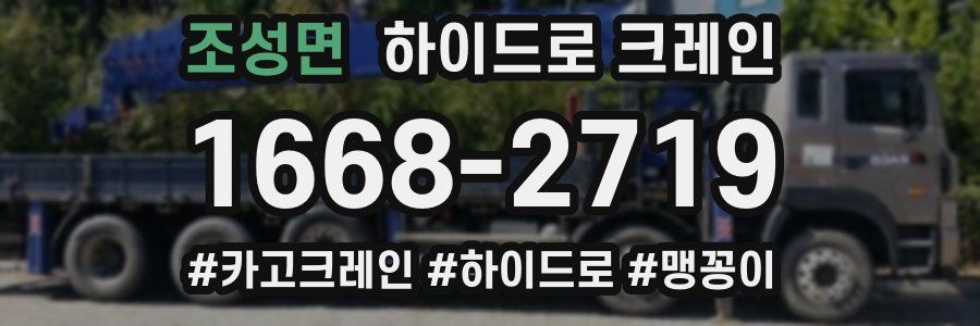 조성면 하이드로 크레인