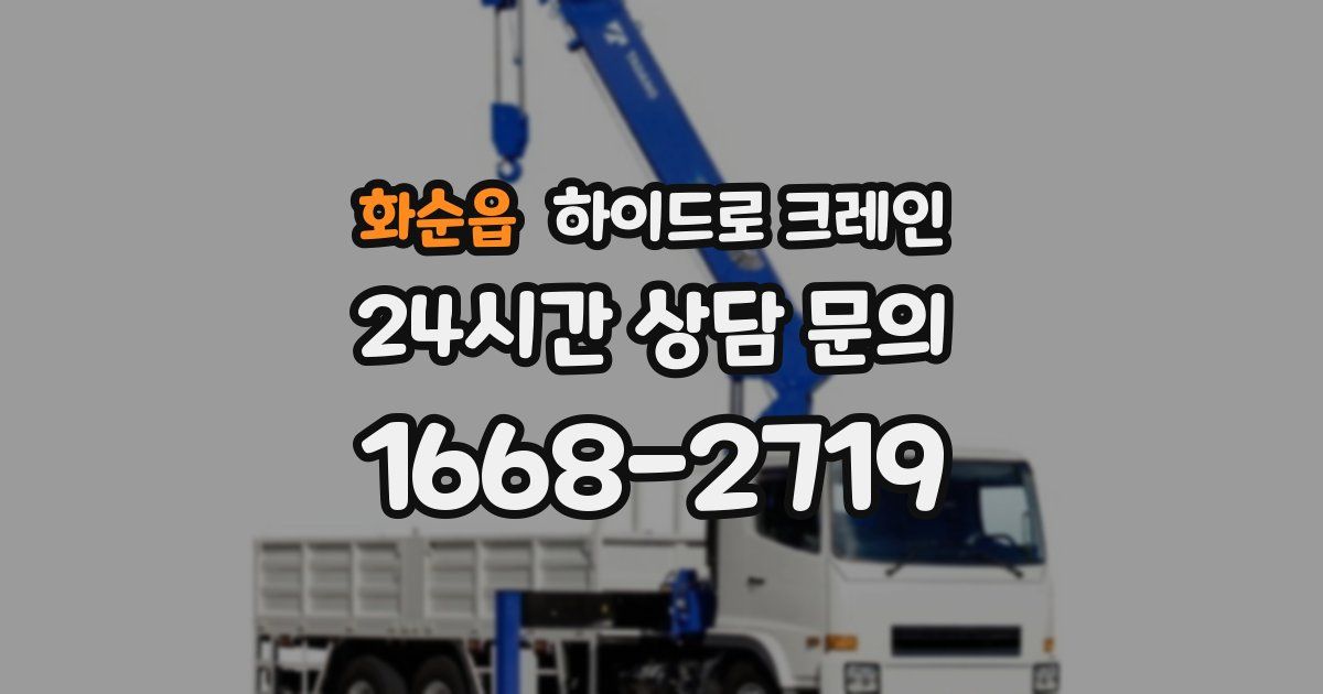 화순읍 하이드로 크레인