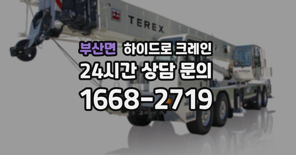 부산면 하이드로 크레인