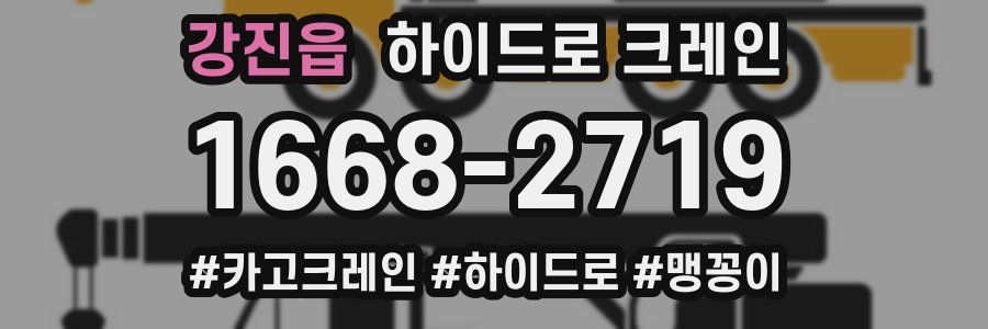 강진읍 하이드로 크레인