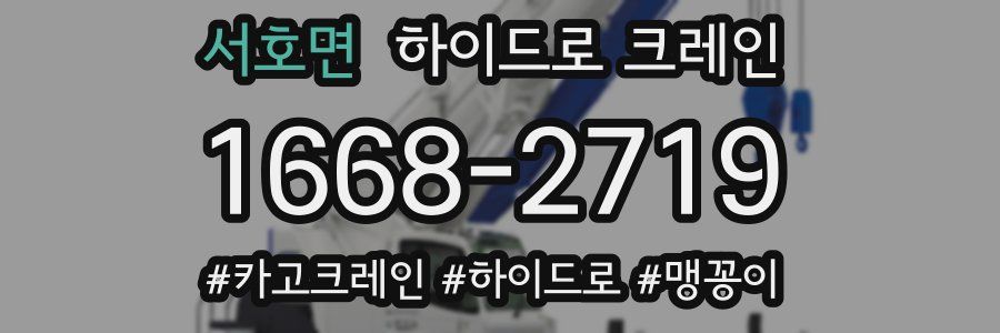 서호면 하이드로 크레인
