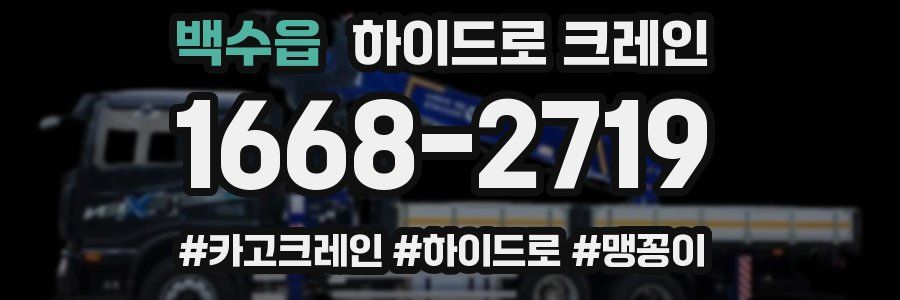 백수읍 하이드로 크레인