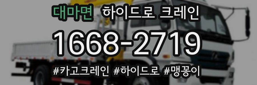 대마면 하이드로 크레인