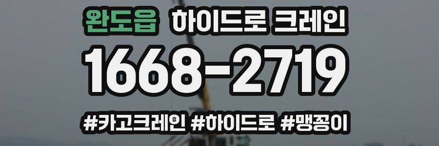 완도읍 하이드로 크레인