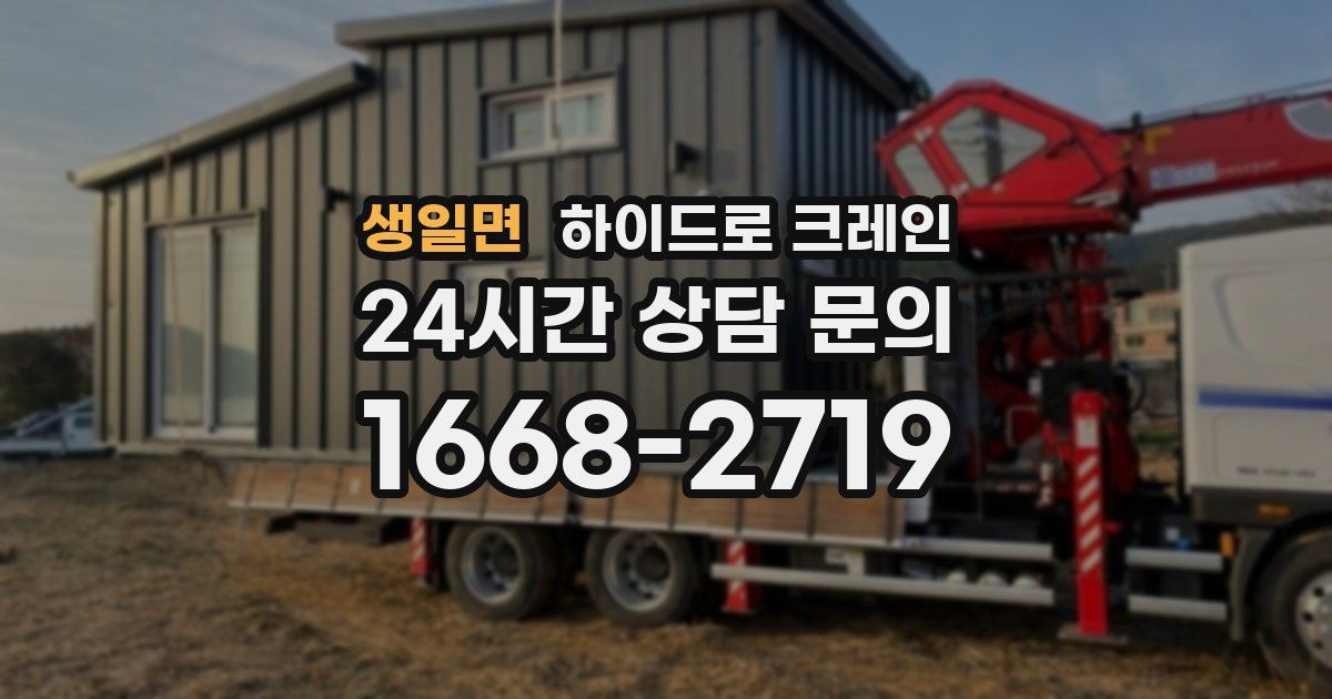 생일면 하이드로 크레인