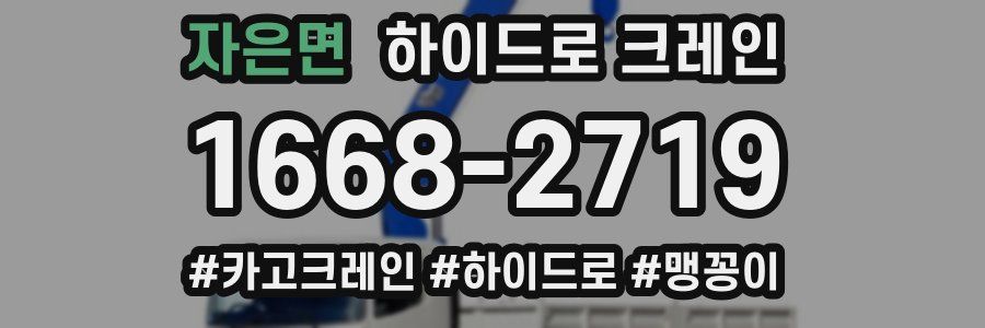 자은면 하이드로 크레인