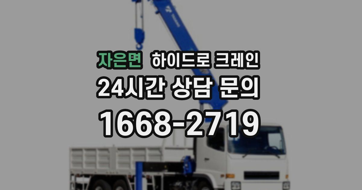 자은면 하이드로 크레인