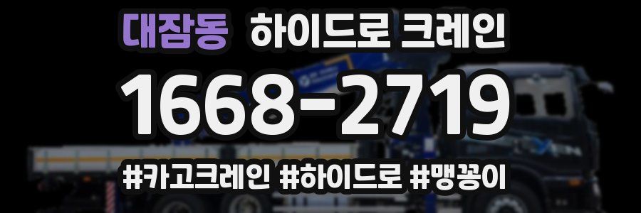 대잠동 하이드로 크레인